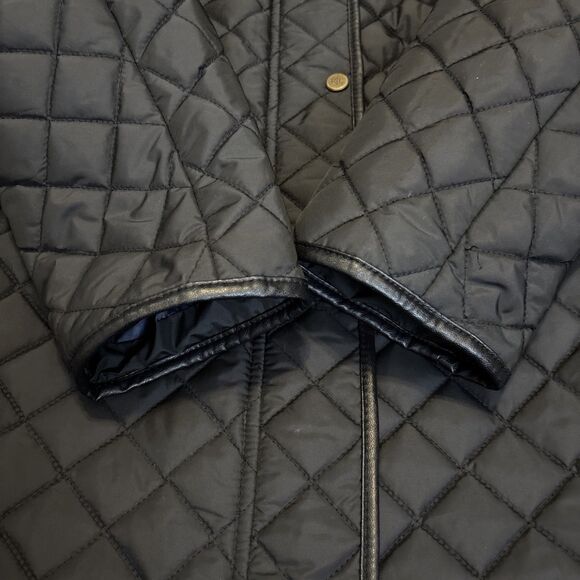Lauren Ralph Lauren Jacket Women 0X Black Quilt Equestrian Spectator Hood Parka - Picture 12 of 14